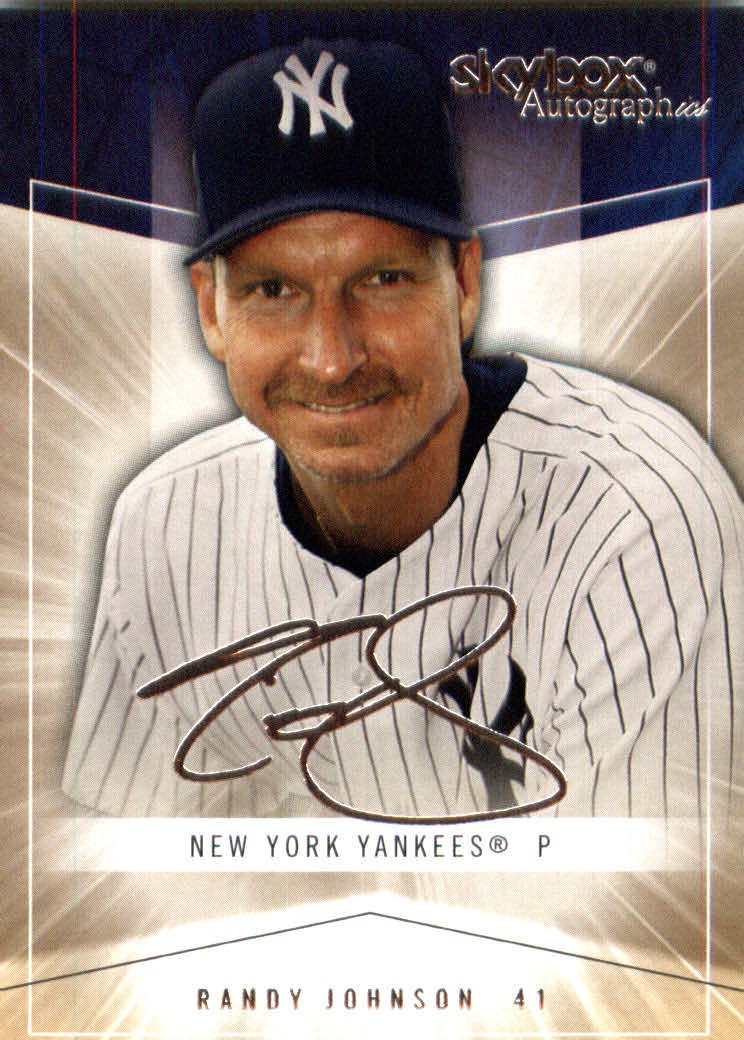 2005 Skybox Autographics Baseball Card # 41 Randy Johnson New York